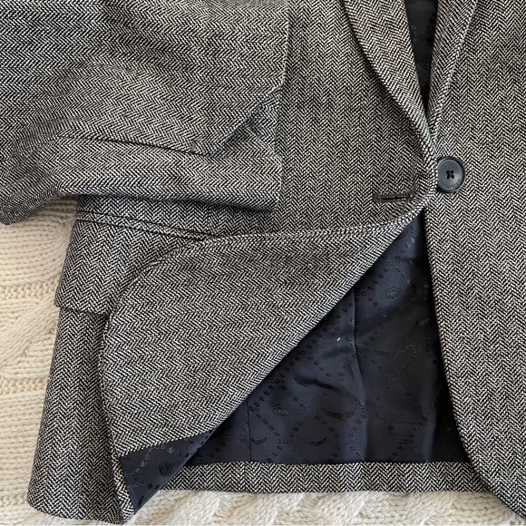 Zadig & Voltaire Victor Lurex Gris BlazerJacket EU 34 - Picture 8 of 12